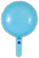A 9" matte blue round Oaktree brand foil balloon with a handle and self-sealing valve, airfill only, sold in packs of 5. Features a plain design and a small dark blue sticker near the handle.