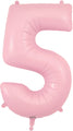 34" Number 5 Matte Pink Oaktree Foil Balloon
