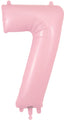 34" Number 7 Matte Pink Oaktree Foil Balloon
