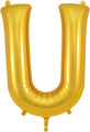 34" Letter U Gold Oaktree Brand Foil Balloon