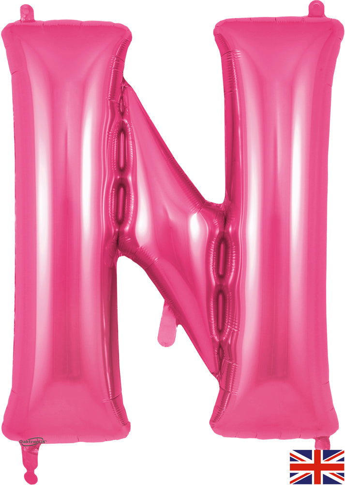 34" Letter N Pink Oaktree Brand Foil Balloon