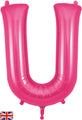 34" Letter U Pink Oaktree Brand Foil Balloon