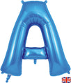 34" Letter A Blue Oaktree Brand Foil Balloon