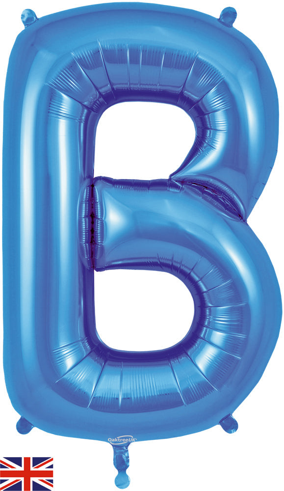 34" Letter B Blue Oaktree Brand Foil Balloon