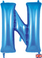 34" Letter N Blue Oaktree Brand Foil Balloon
