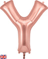 34" Letter Y Rose Gold Oaktree Brand Foil Balloon