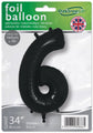 The 34" Number 6 Black Oaktree Foil Balloon comes packaged with the Oaktree logo, inflation instructions, and a British flag showing it’s made in the UK.