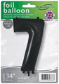 The 34" Number 7 Black Oaktree Foil Balloon by Oaktree can be filled with helium or air, is shaped like the number 7, and is designed and made in the UK.