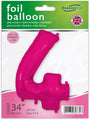The Oaktree 34" Number 4 New Pink Foil Balloon is ideal for birthday milestones. The packaging displays the Oaktree brand, a British flag, and multilingual text.