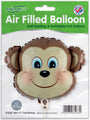 The 10" Oaktree Mini Shape Monkey Metallic balloon is airfill only (sticks sold separately), self-sealing, and perfect as a fun jungle party decoration. Packaged for convenience by Oaktree.