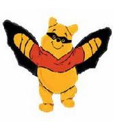 26" Pooh Vampire Shape Balloon