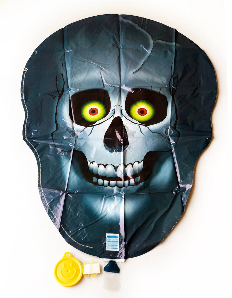 25" Blue Skull Foil Balloon