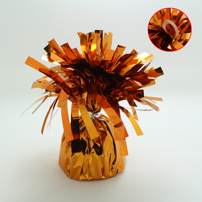 6Oz Orange Foil Wrapped Balloon Weight