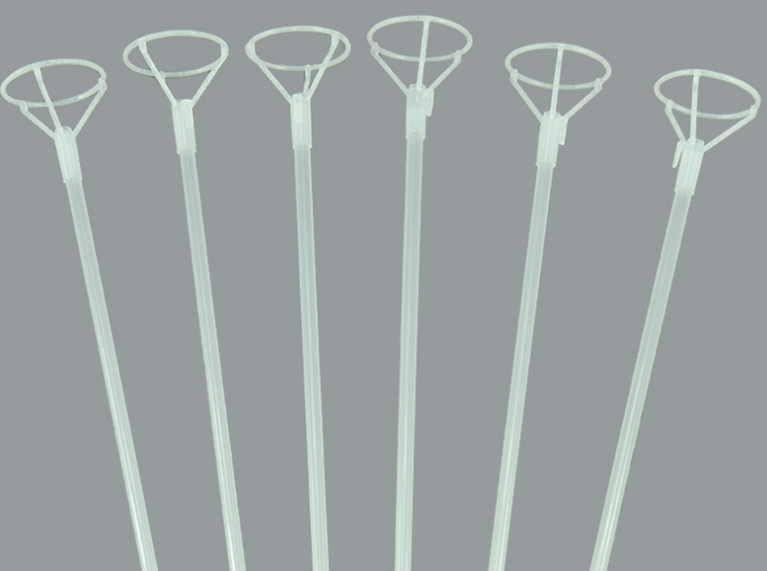 2.3 ft Bobo Balloon Clear Sticks and Cups (50 Per Pack)