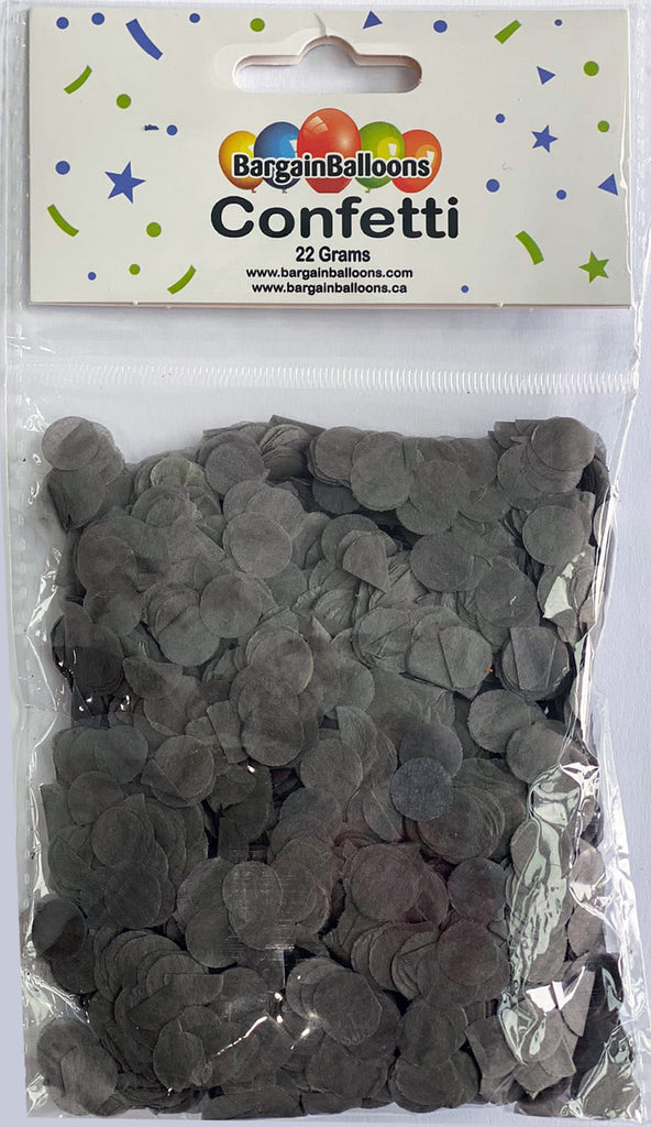 Balloon Confetti Dots 22 Grams Tissue Grey/Silver 1CM-Round