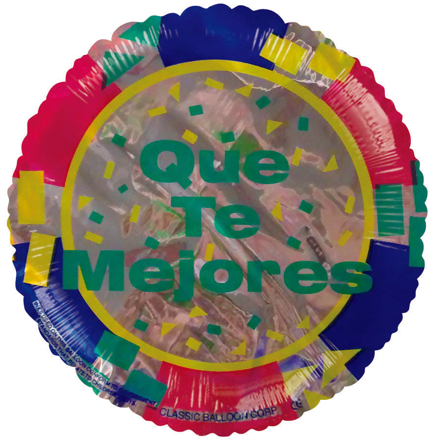 9" Airfill Only Que Te mejores Bright Lights Balloon (Spanish)