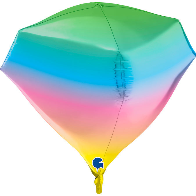 18" Gem Rainbow 4D Foil Balloon