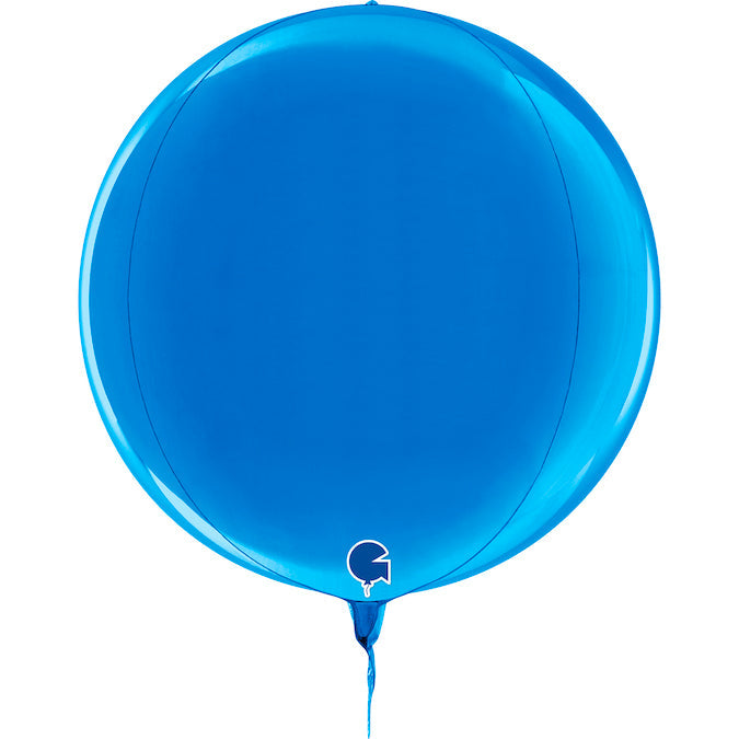 15" (22" Deflated) Globe Blue 4D Foil Balloon