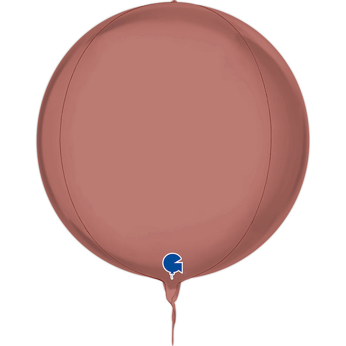 15" (22" Deflated) Globe Platinum Rosè 4D Foil Balloon
