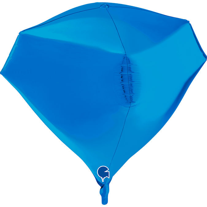 18" Gem Blue 4D Foil Balloon