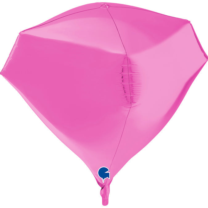 18" Gem Fuchsia 4D Foil Balloon