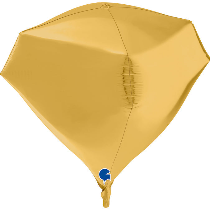 18" Gem Yellow Gold 4D Foil Balloon