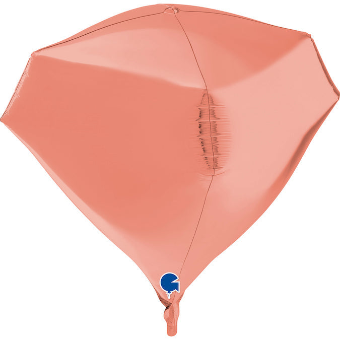 18" Gem Rose Gold 4D Foil Balloon