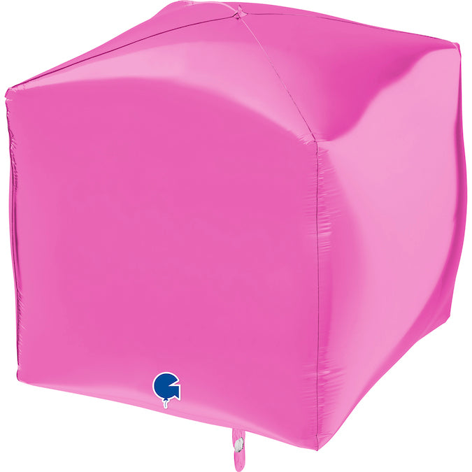 15" Square Fuchsia 4D Foil Balloon