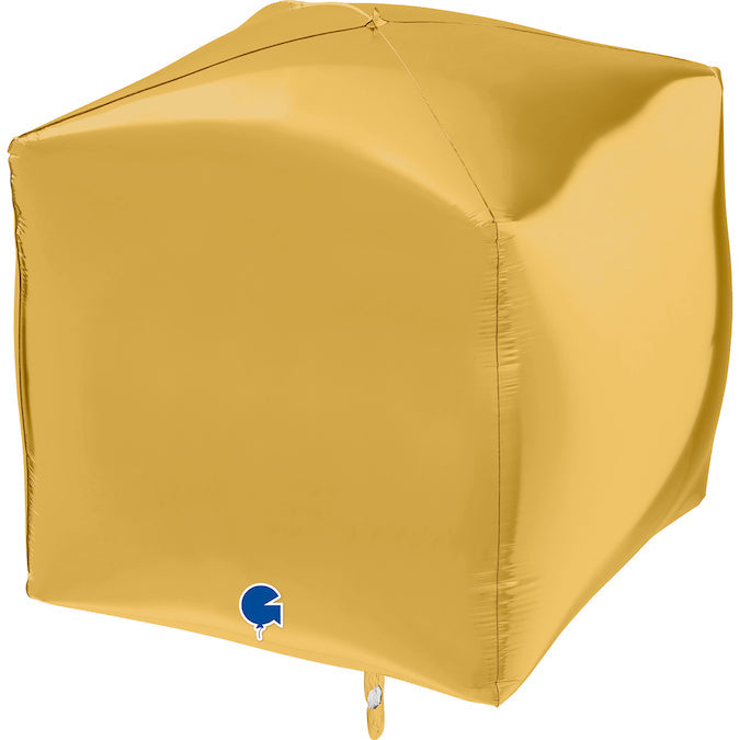 15" Square Yellow Gold 4D Foil Balloon