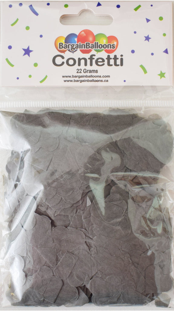 Balloon Confetti Dots 22 Grams Tissue Grey/Silver 2CM-Heart