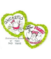 18" Anniversary Beaver for You (Adult Risky Theme) Balloon