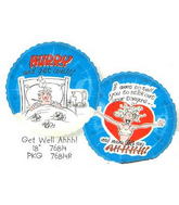 18" Stick Out Your Tongue Get Well (Adult Risky Theme) Balloon