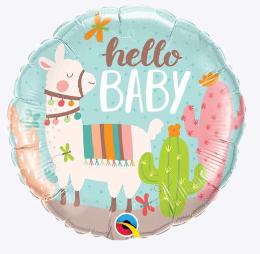 18" Hello baby Llama Balloon