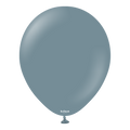 Color Code:8019 Retro Denim 12 Inch With Logo Showing Kalisan Brand Uninflated Latex Balloons