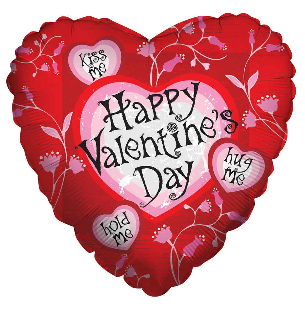 18" Happy Valentine's Day Leaves Balloon