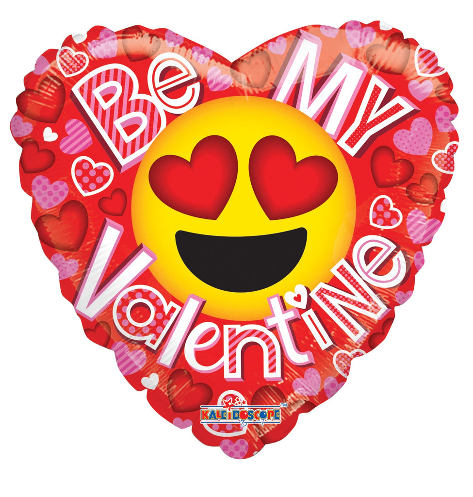 36" Be My Val Smiley Gellibean Foil Balloon