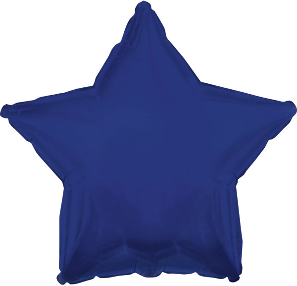 18" CTI Brand Navy Star Foil Balloon