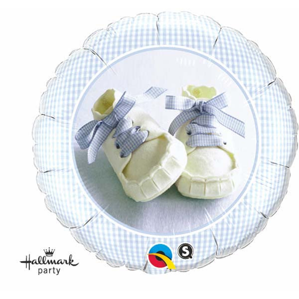 18" Baby Boy Shoes Mylar Balloon