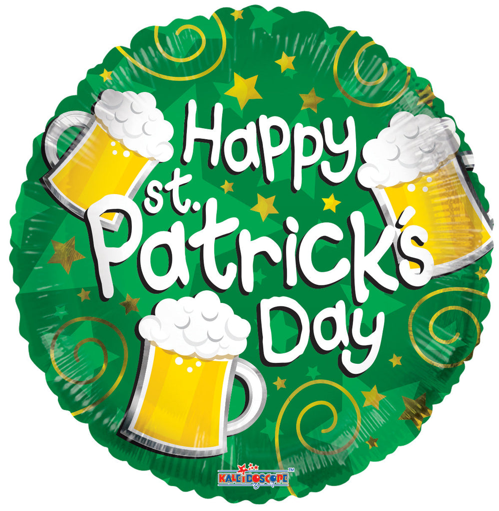 18" Happy St. Patrick's Beers Balloon