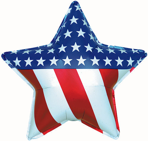 31" Patriotic Star Foil Balloon