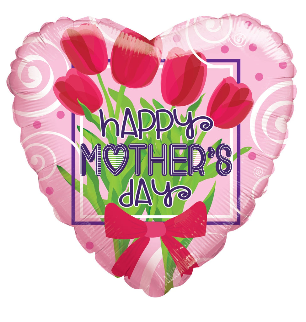 18" Happy Mother's Day Bunch Of Flowers Balloon