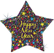Jumbo Starry New Years Balloons