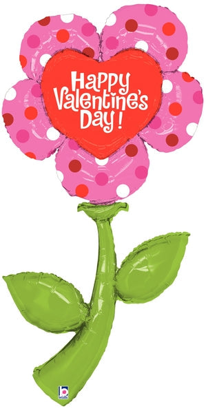 5 Foot (two pre-attached balloons) Be My Valentine