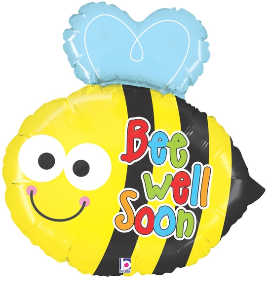 31" Foil Shape Balloon Packaged Bee Well Buzz