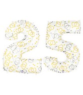 40" Packaged Anniversary Printed Megaloons "25" Balloon