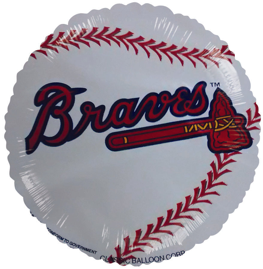 9" Airfill Only Atlanta Braves Balloon