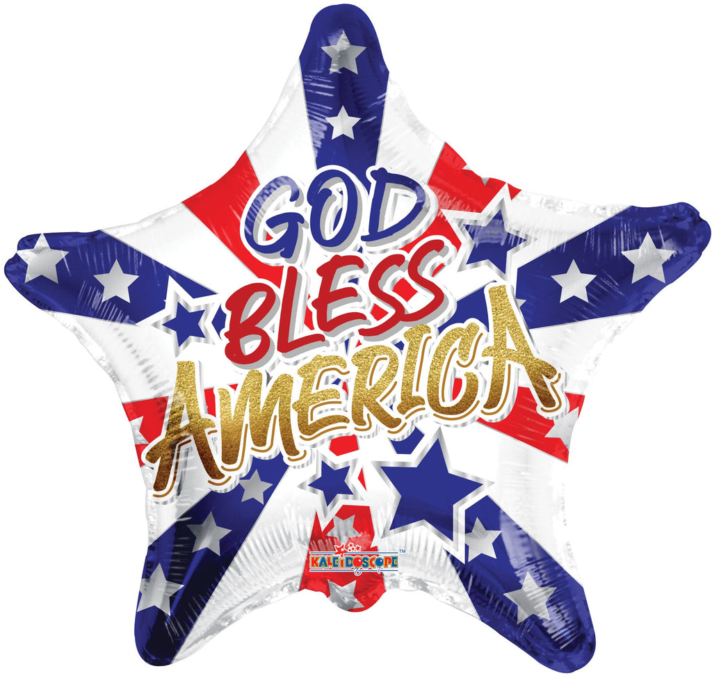 18" God Bless America Foil Balloon