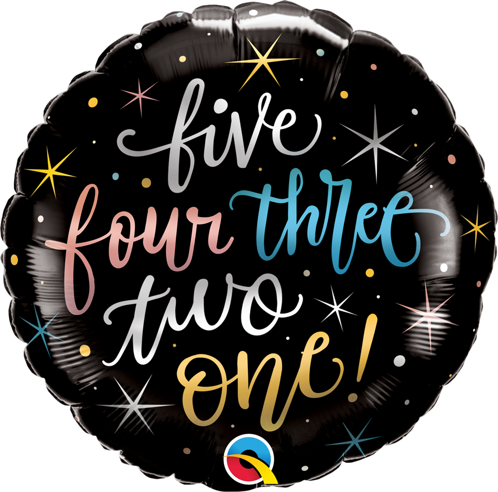 18" Five Four Three Two One! Foil Balloon