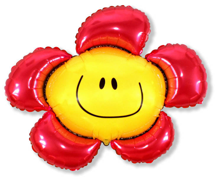 41" Red Flower Foil Balloon