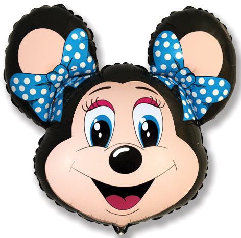 27" Lolly Mouse Black Balloon